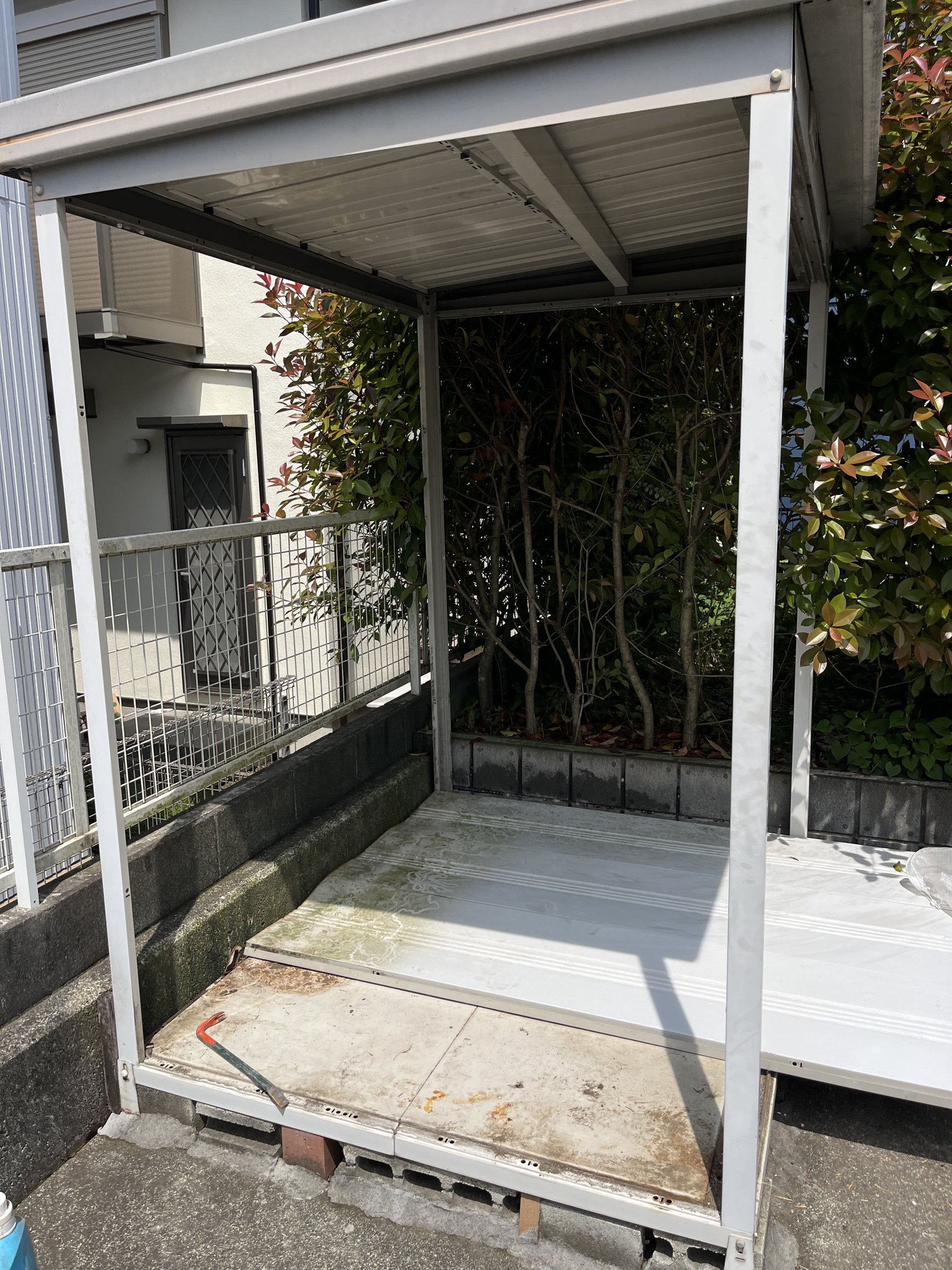 解体後の物置スペース